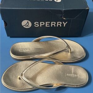 Sperry Metallic Gold Women's Isla Sandals 9M NWOT